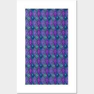 Enchanted Forest Spirit Crystal- Argyle Pattern Posters and Art